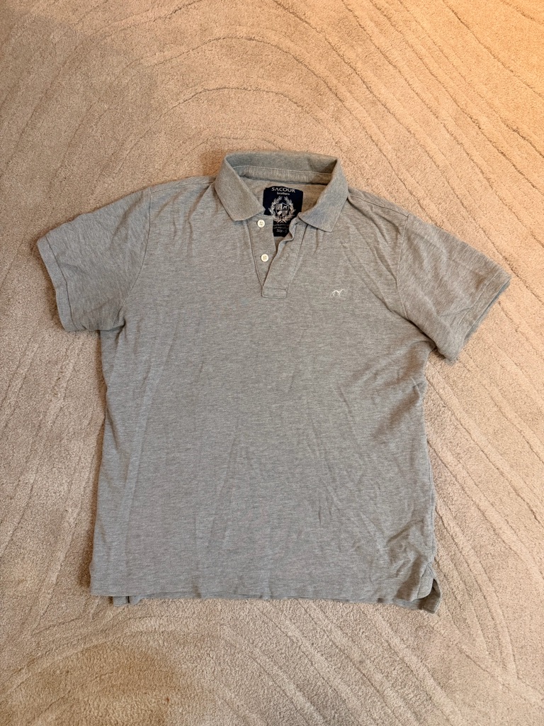 Sacoor Brothers Gray Polo Shirt - Short Sleeve